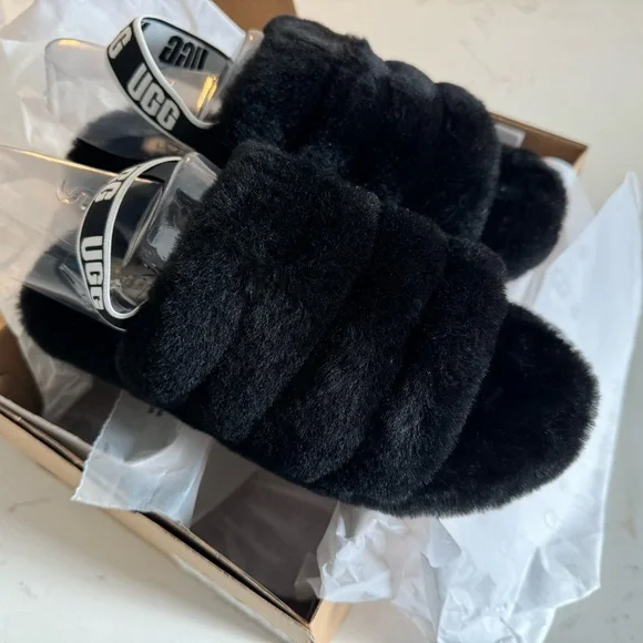 NWT UGG k Fluff yeah slide size 5 - Picture 1 of 8